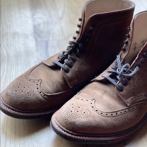 Alden Wing Tip boots with Snuff Suede . Size 10.5. Original price $700